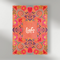 Kelim met liefs - Roze