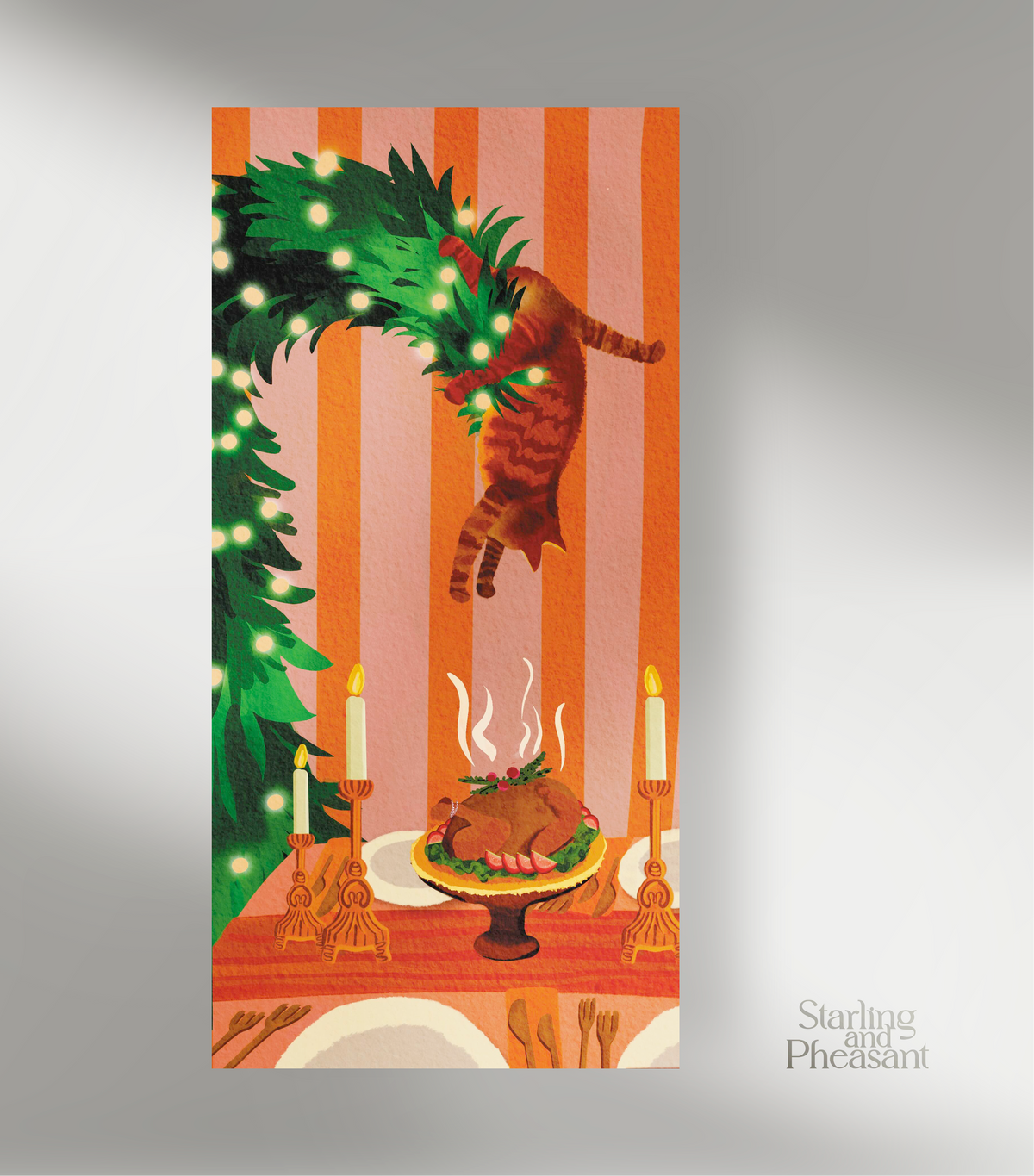 Kerst met Vos - met Peach Envelop